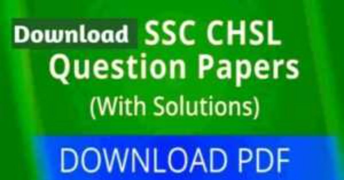 SSC CHSL previous year paper PDF in Hindi Solved Paper Download