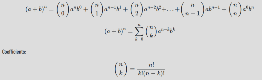 Maths formula sheet