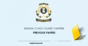 Indian Coast Guard Yantrik Previous Question Papers PDF