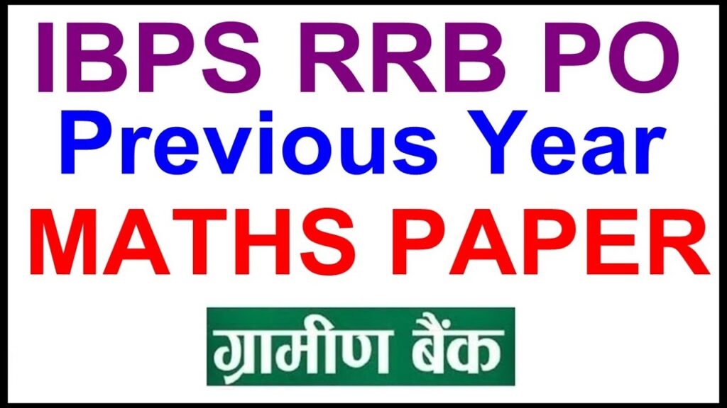 IBPS RRB previous year question paper pdf