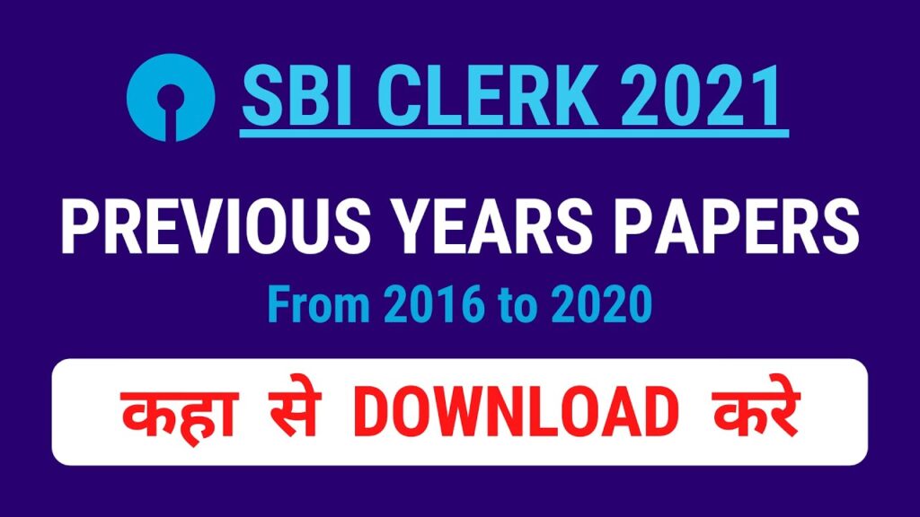 SBI clerk previous year question paper pdf