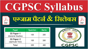 CGPSC Syllabus