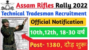 Assam Rifles Recruitment Rally 2022
