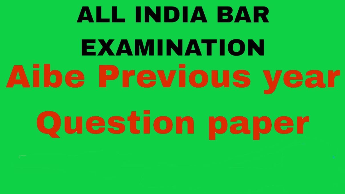 AIBE Previous year Question Paper